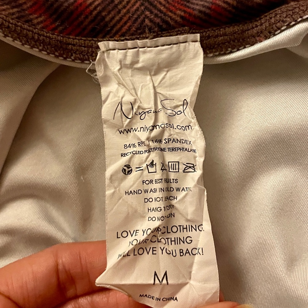 Sexy Garnet Slice Niyama Sol leggings! Rare. excellent condition. Earth tones - Picture 9 of 9